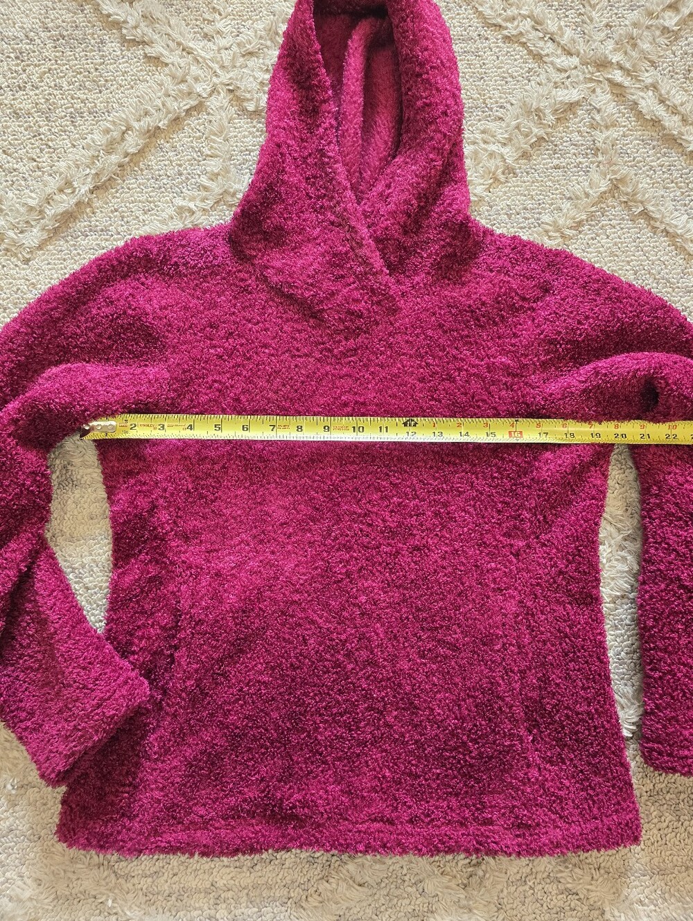 Mountain Hardwear LS Fluffy Fleece Pullover Hoodie Magenta Women's S Cozy Soft - Picture 3 of 7
